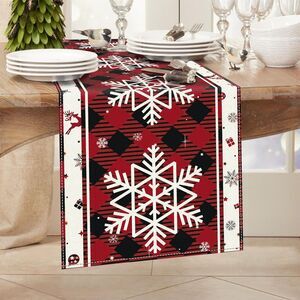 Christmas Table Runner 72 Inches Long Buffalo Plaid